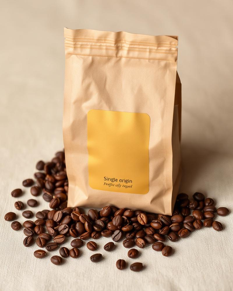 Pungă de cafea single origin cu boabe premium
