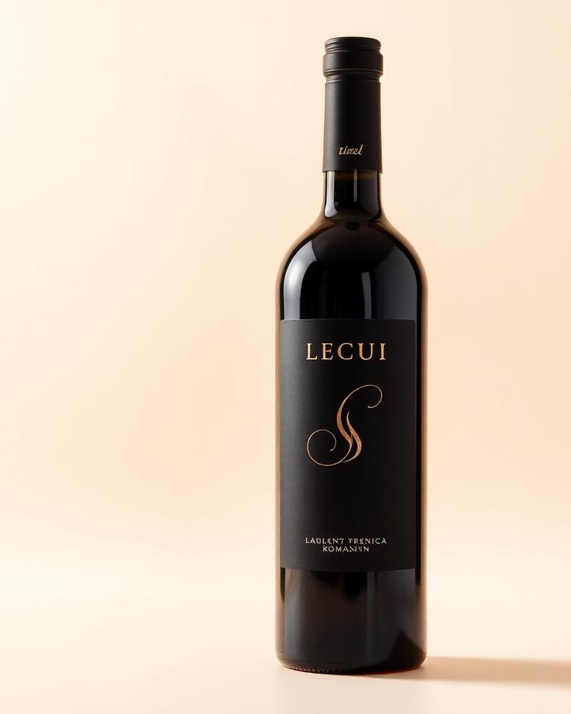 Sticlă de vin roșu Fetească Neagră, produs local premium